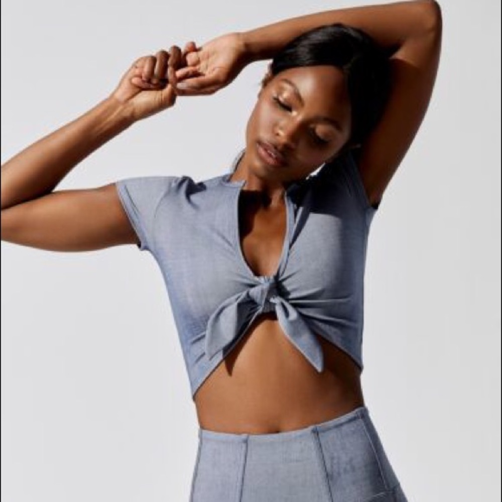 Year of ours denim crop top